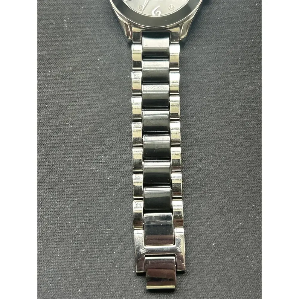 Steel By Design Charcoal Mother Of Pearl Dial Women’s Quartz Watch